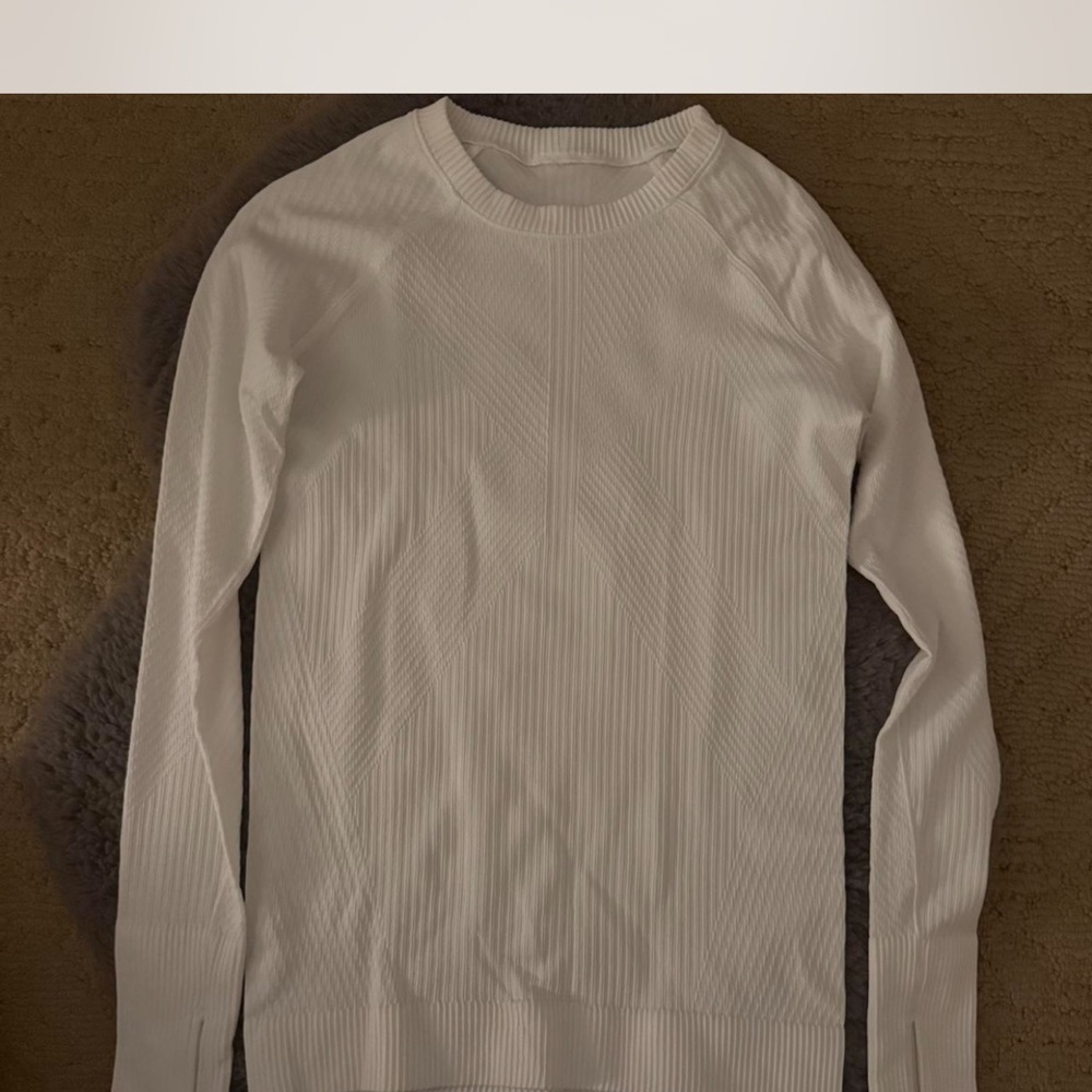 Lululemon Athletica White Long Sleeve Tee